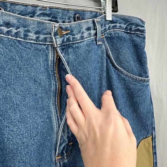 Vintage Wrangler Jeans Mens 40x30 Double Knee Hunting Brush Guard Canvas Gorp - Picture 8 of 9